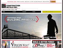 Tablet Screenshot of constructionmetals.com